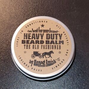 Honest Amish Heavy Duty Beard Balm 2 ounce Tin Small Dent All Natural NOB